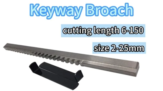 Keyway Broach HSS Keyway Broach Set HSS Keyway Broach Tool Cutting Length 80-120 Keyway Broach with Chamfer
